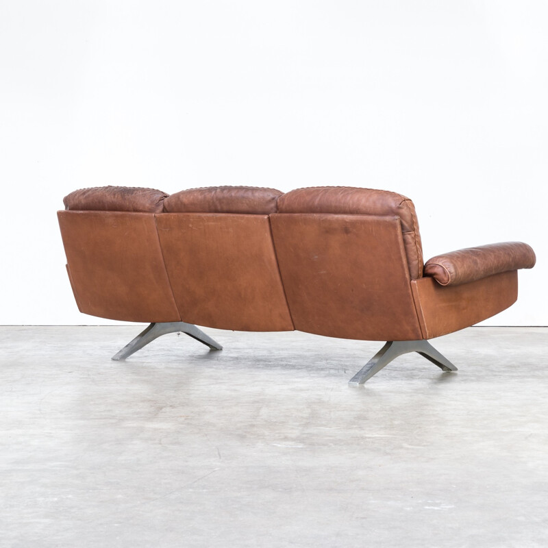 Vintage three seat sofa by De Sede DS31 - 1970s