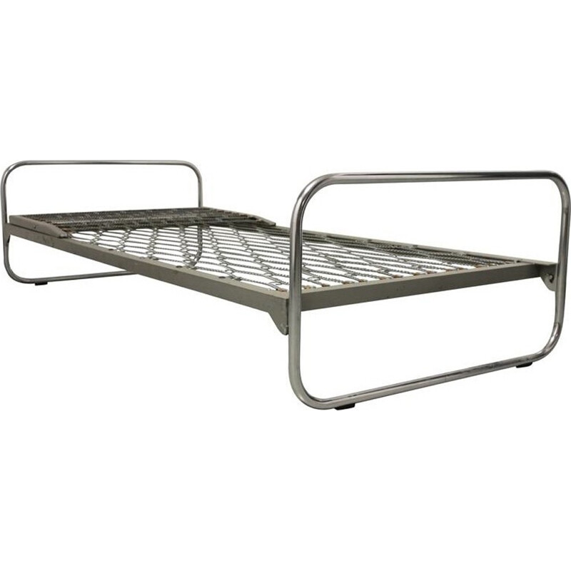Vintage "Bauhaus" tubular bed by Alfred Roth for Embru - 1930s