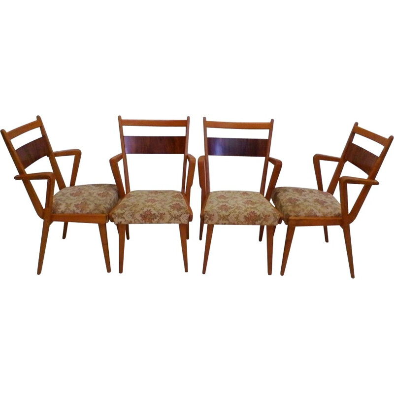 Suite de 4 chaises à repas JI-350 vintage par Jitona - 1960