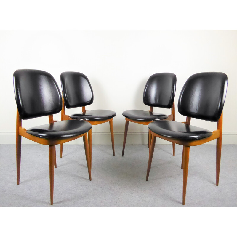 Set of 4 Chairs by Pierre Guariche, model "Pegase" by Baumann - 1960s