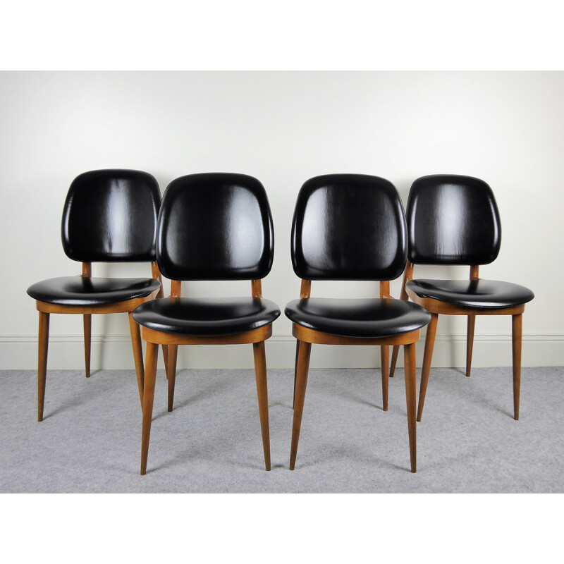 Set of 4 Chairs by Pierre Guariche, model "Pegase" by Baumann - 1960s