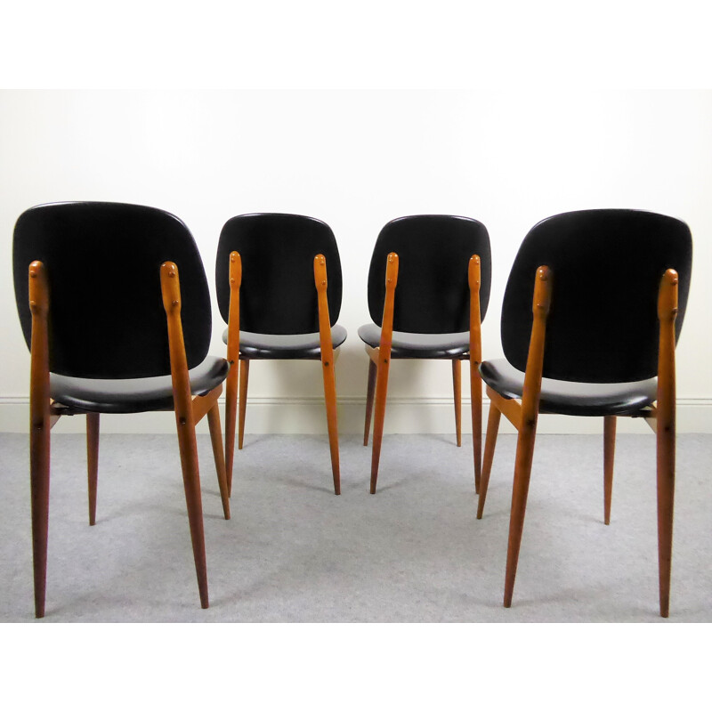 Set of 4 Chairs by Pierre Guariche, model "Pegase" by Baumann - 1960s