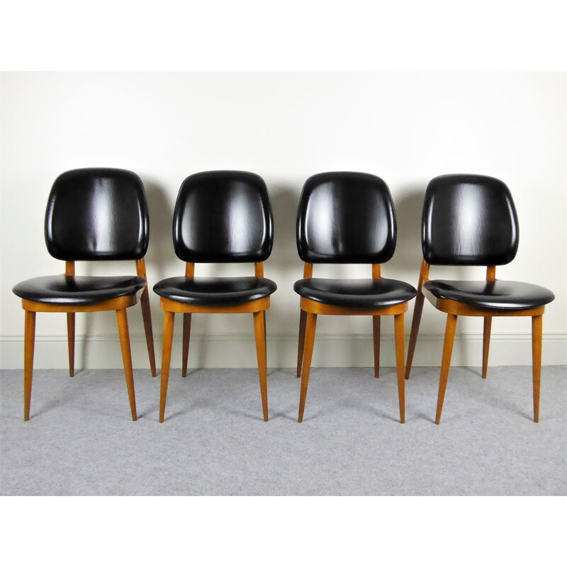 Set of 4 Chairs by Pierre Guariche, model "Pegase" by Baumann - 1960s