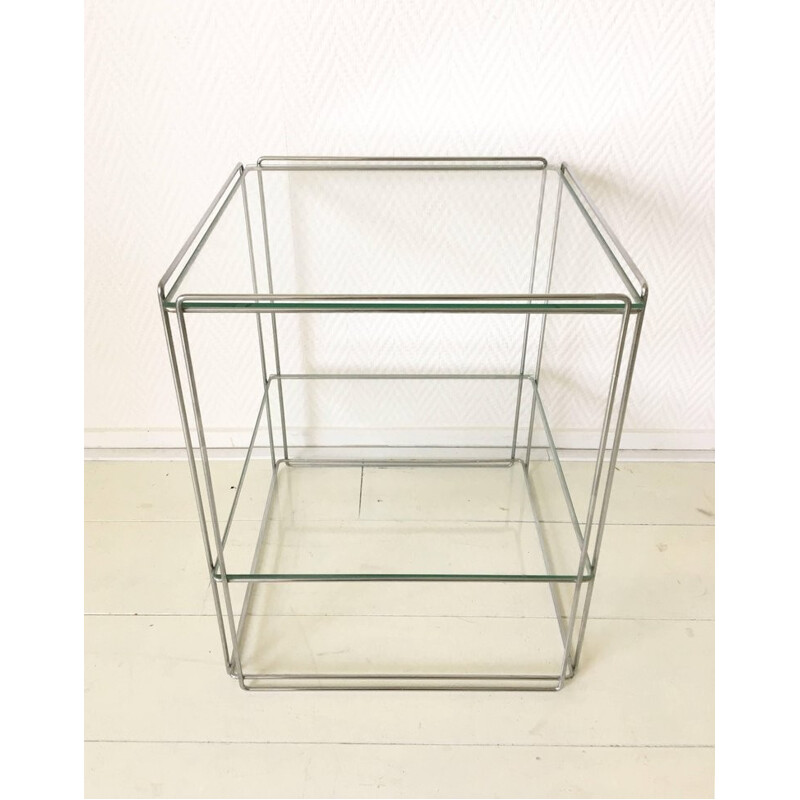 Two-Tiered Silver Side Table by Max Sauze - 1960s