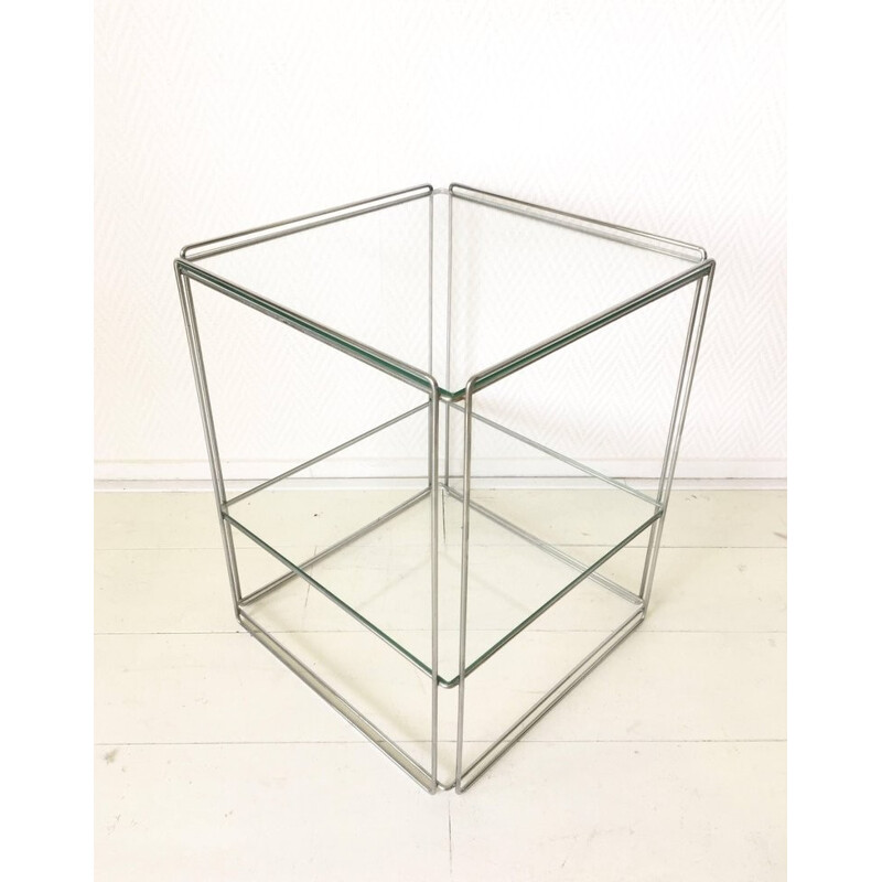 Two-Tiered Silver Side Table by Max Sauze - 1960s