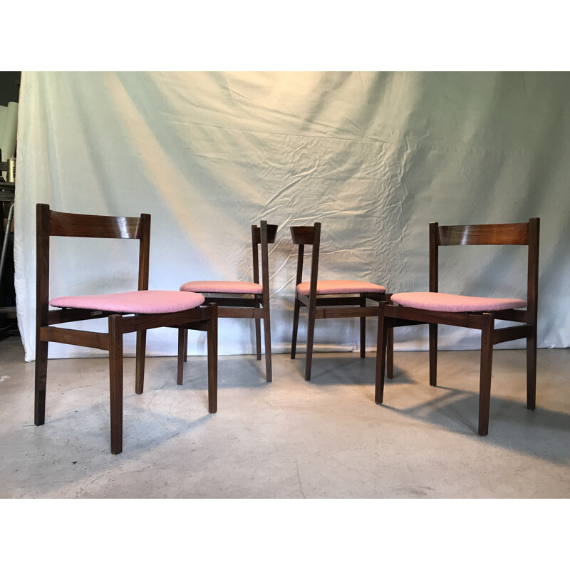 Set of dinning, Table and 4 chairs, by Gianfranco Frattini Cassina - 1960s