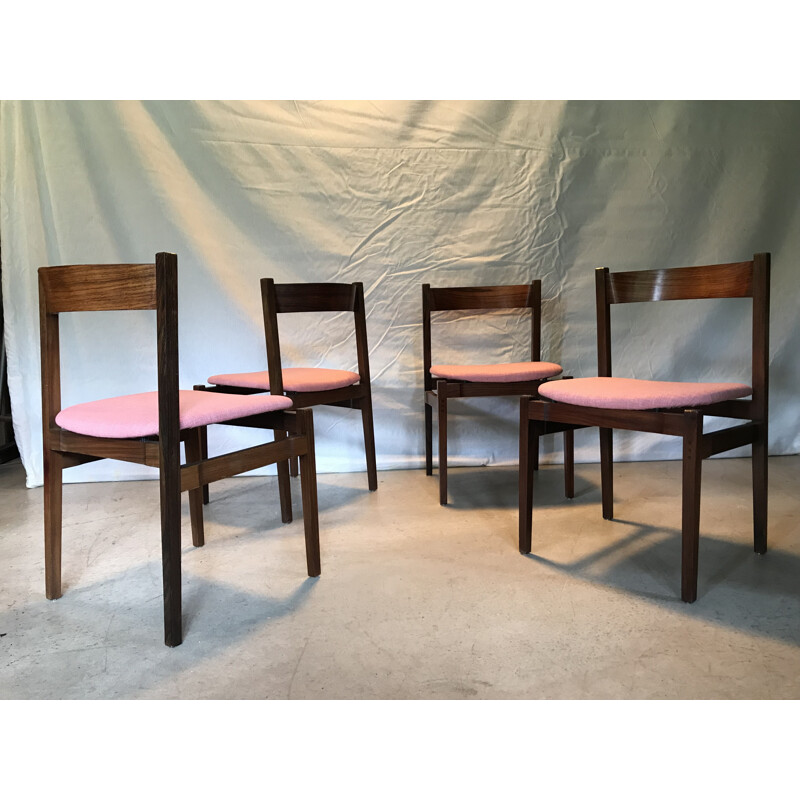 Set of dinning, Table and 4 chairs, by Gianfranco Frattini Cassina - 1960s