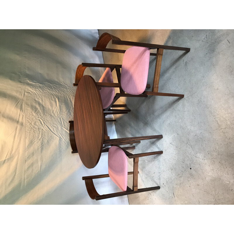 Set of dinning, Table and 4 chairs, by Gianfranco Frattini Cassina - 1960s