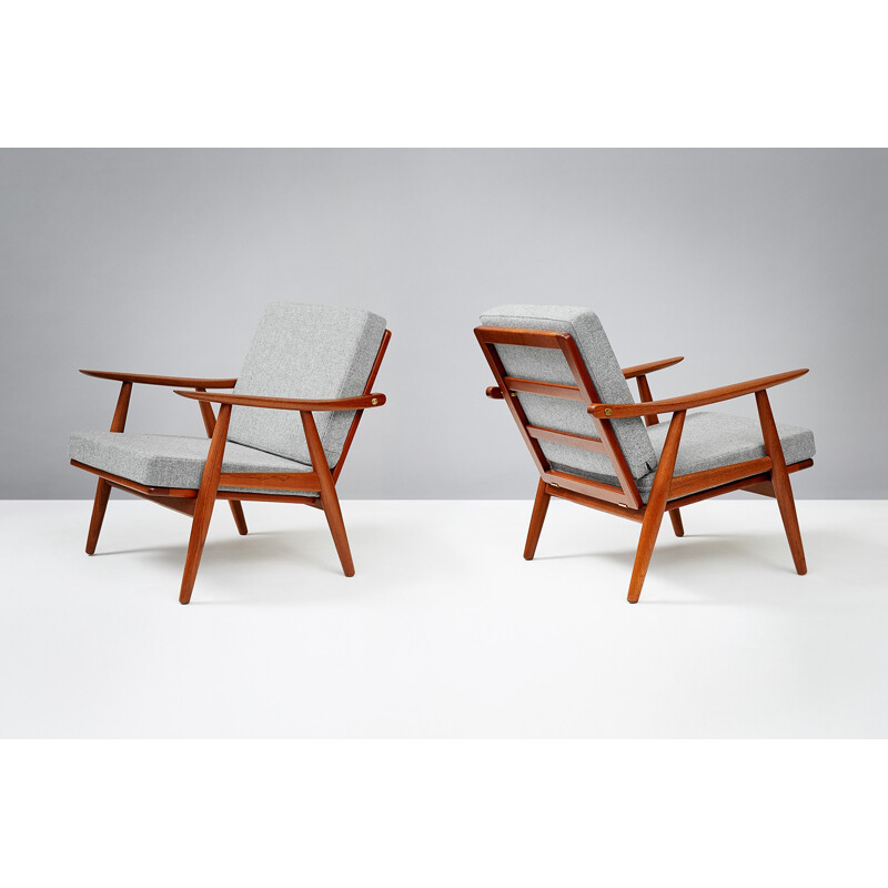 Set of 2 Armchairs in Teak by Hans Wegner GE-270 - 1950s