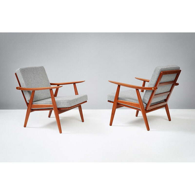 Set of 2 Armchairs in Teak by Hans Wegner GE-270 - 1950s