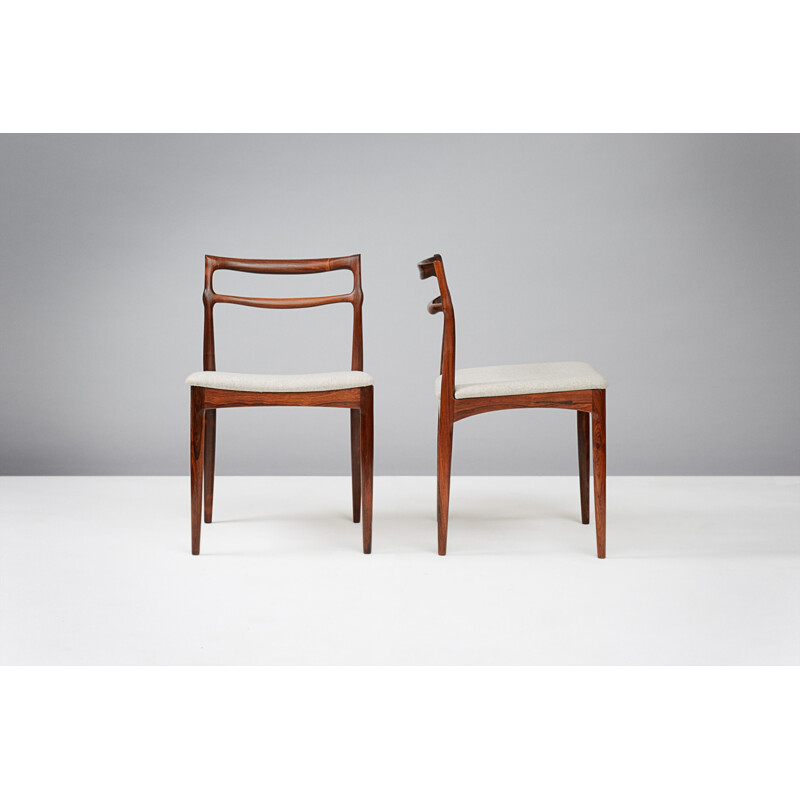 Set of 6 dining chairs in rosewood by Johannes Andersen - 1960s