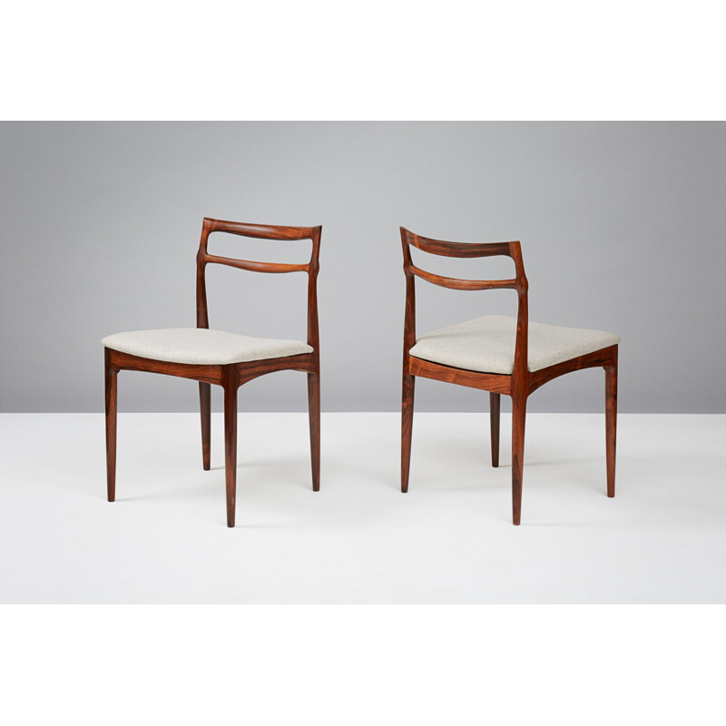 Set of 6 dining chairs in rosewood by Johannes Andersen - 1960s