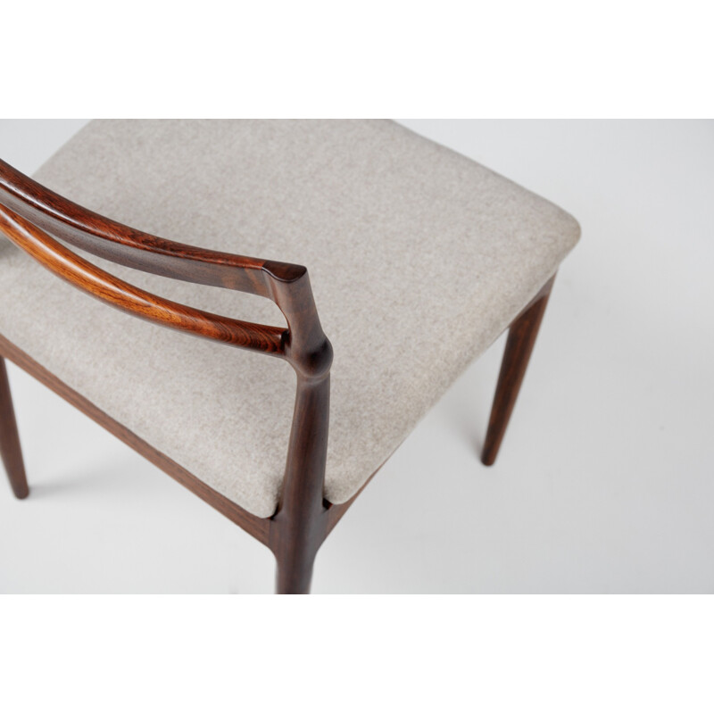 Set of 6 dining chairs in rosewood by Johannes Andersen - 1960s