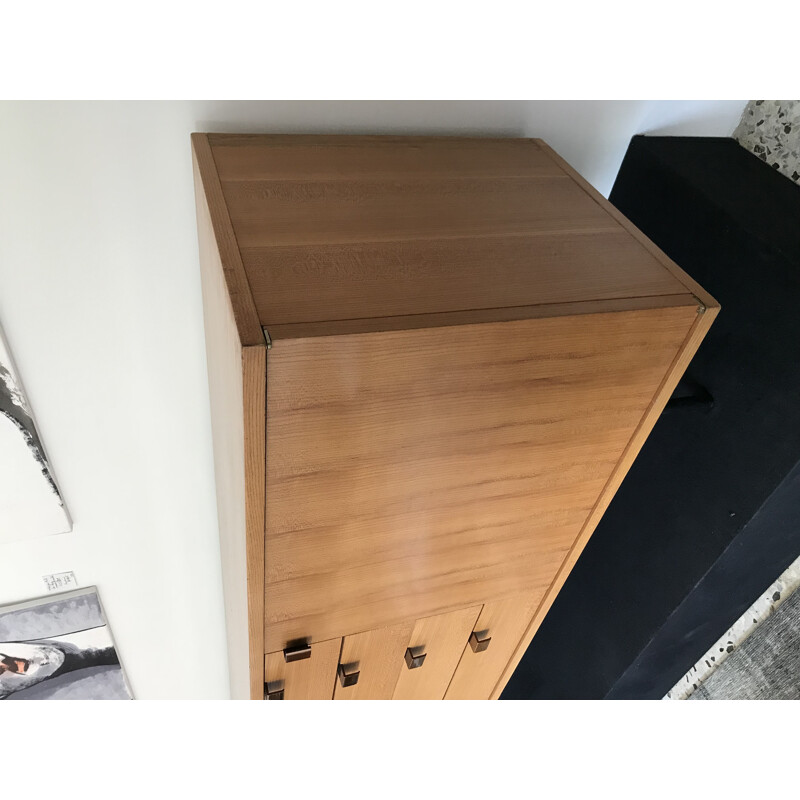 Vintage sideboard in elm by Alain Richard - 1950s