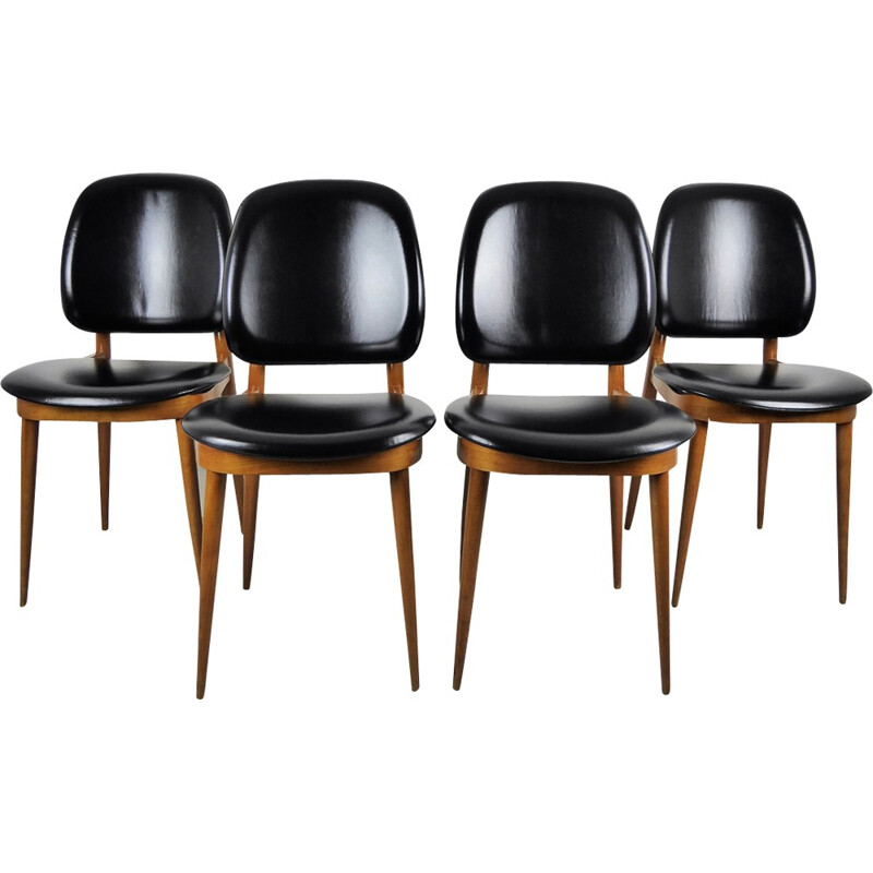 Set of 4 Chairs by Pierre Guariche, model "Pegase" by Baumann - 1960s