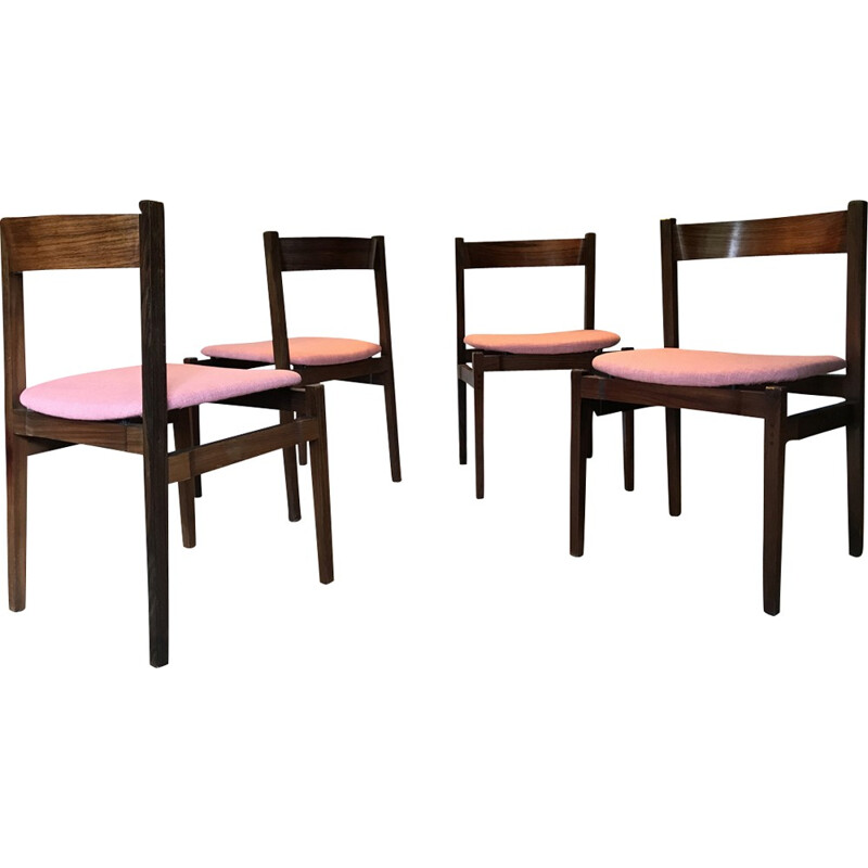 Ensemble à repas, Table et 4 chaises, par Gianfranco Frattini Cassina - 1960
