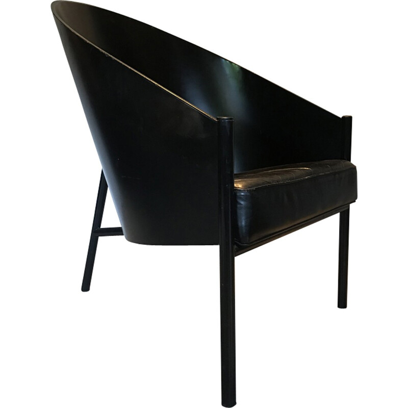 Vintage black lounge chair by Philippe Starck - 1980s