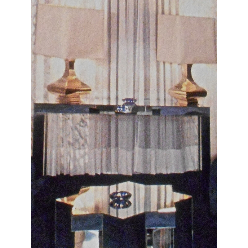 Suite de 2 lampes de table en laiton par Maria Pergay - 1970