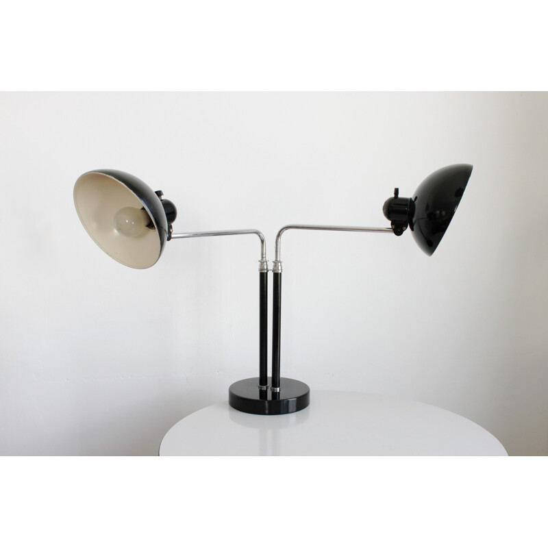 Vintage dubbelarmige lamp "6580" van Christian Dell voor Kaiser Idell, 1980