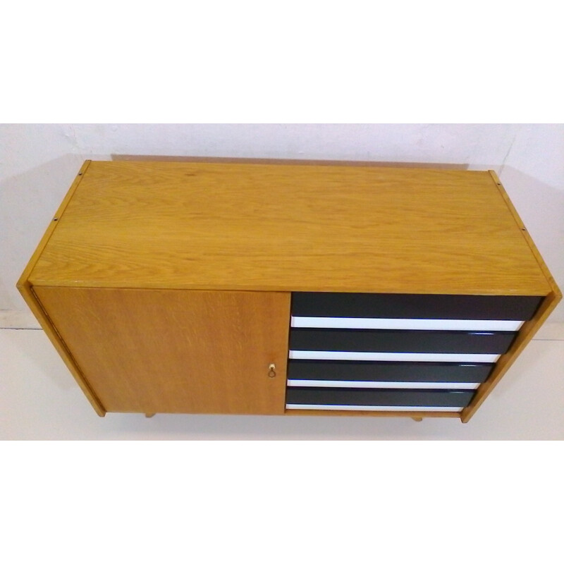 Vintage chest of drawers in oakwood by Jiří Jiroutka - 1960s