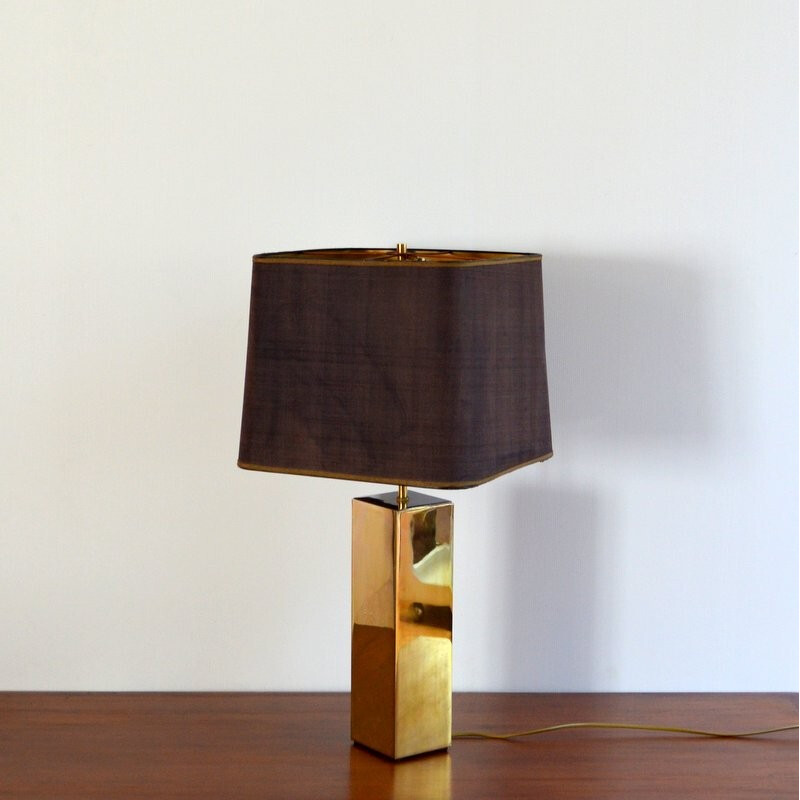 Vintage table lamp with swivel foot by Belgo Chrome - 1970s