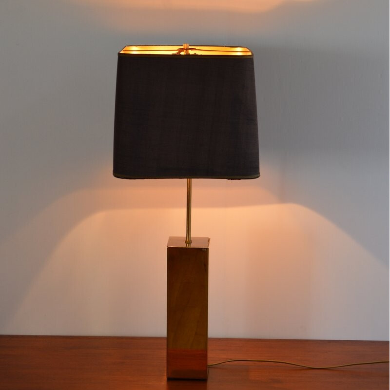 Vintage table lamp with swivel foot by Belgo Chrome - 1970s