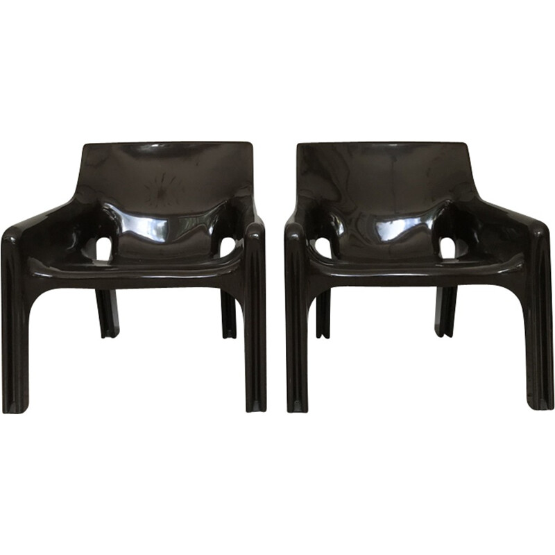 Set of 2 "Vicario" armchairs by Vico Magistretti - 1970s
