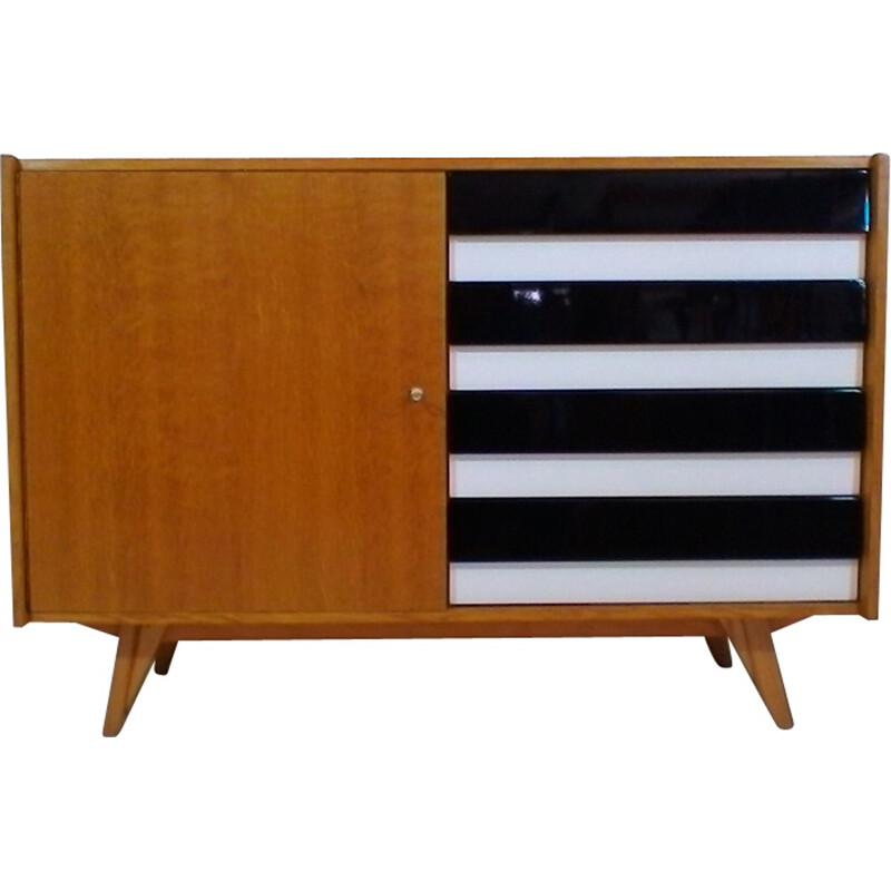 Vintage chest of drawers in oakwood by Jiří Jiroutka - 1960s