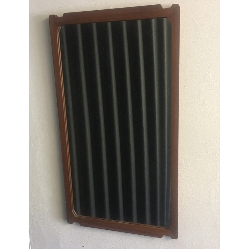 Miroir rectangulaire en bois pour G.Losi - 1960