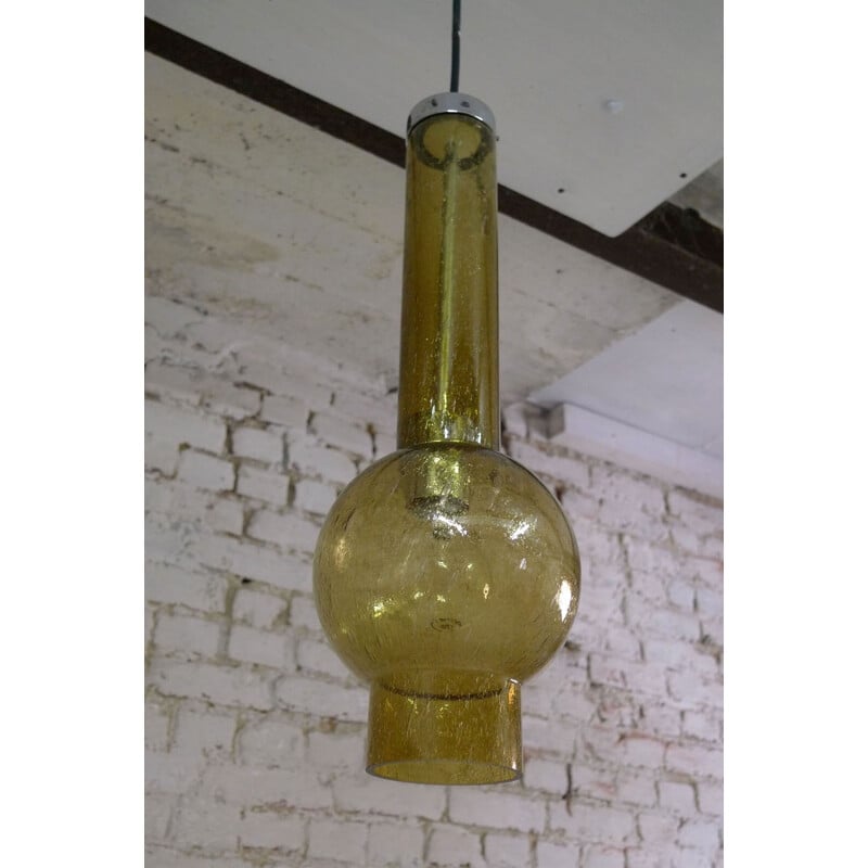 Vintage pendant lamp in blown glass for Staff - 1970s