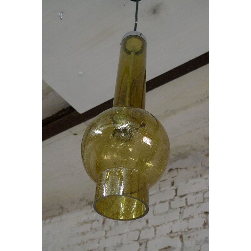 Vintage pendant lamp in blown glass for Staff - 1970s