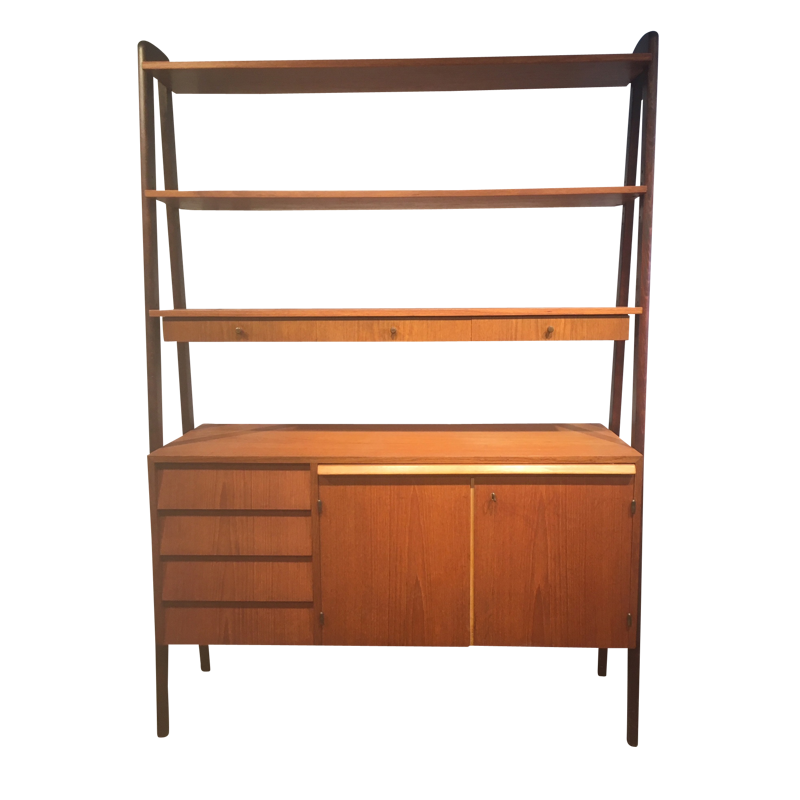 Vintage bookcase and sideboard in teak - 1960s