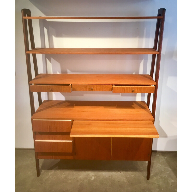 Vintage bookcase and sideboard in teak - 1960s