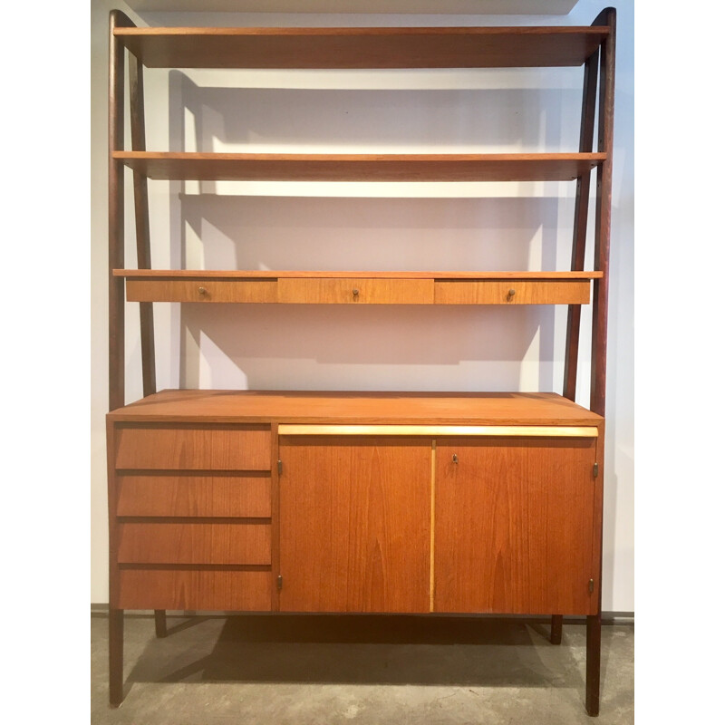 Vintage bookcase and sideboard in teak - 1960s