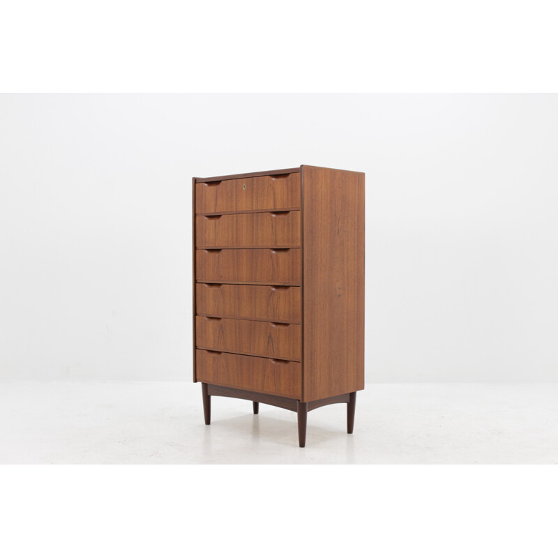 Vintage  chest of drawers in tak with 6 drawers by Svend Langkilde - 1960s