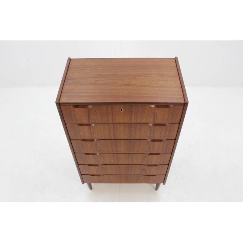 Vintage  chest of drawers in tak with 6 drawers by Svend Langkilde - 1960s