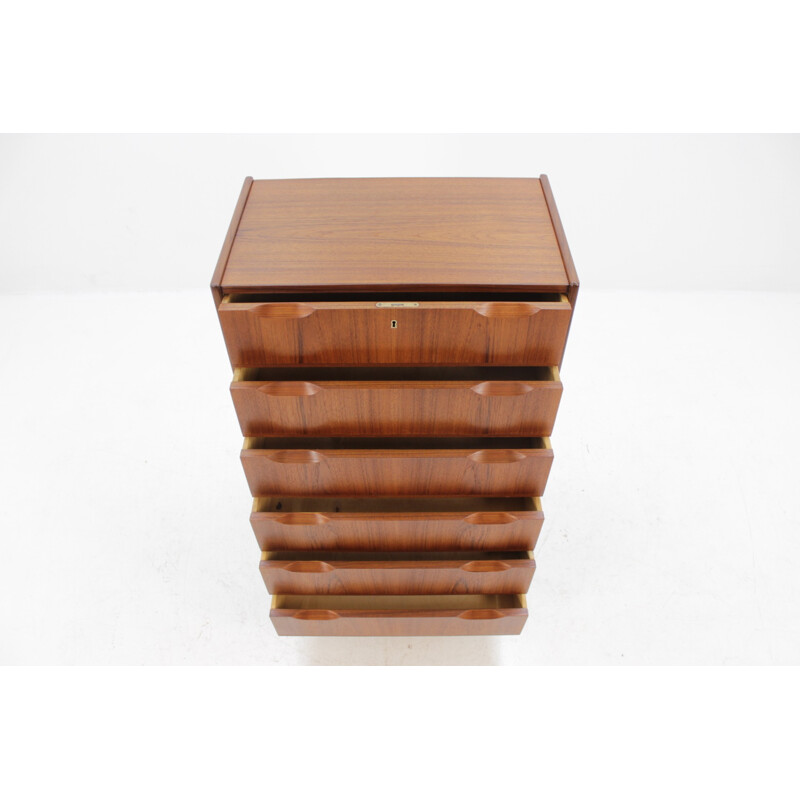 Vintage  chest of drawers in tak with 6 drawers by Svend Langkilde - 1960s