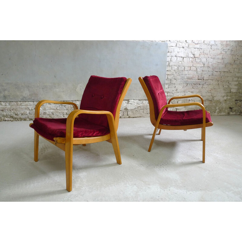 Suite de 2 fauteuils vintage par Cees Braakman pour Pastoe - 1950