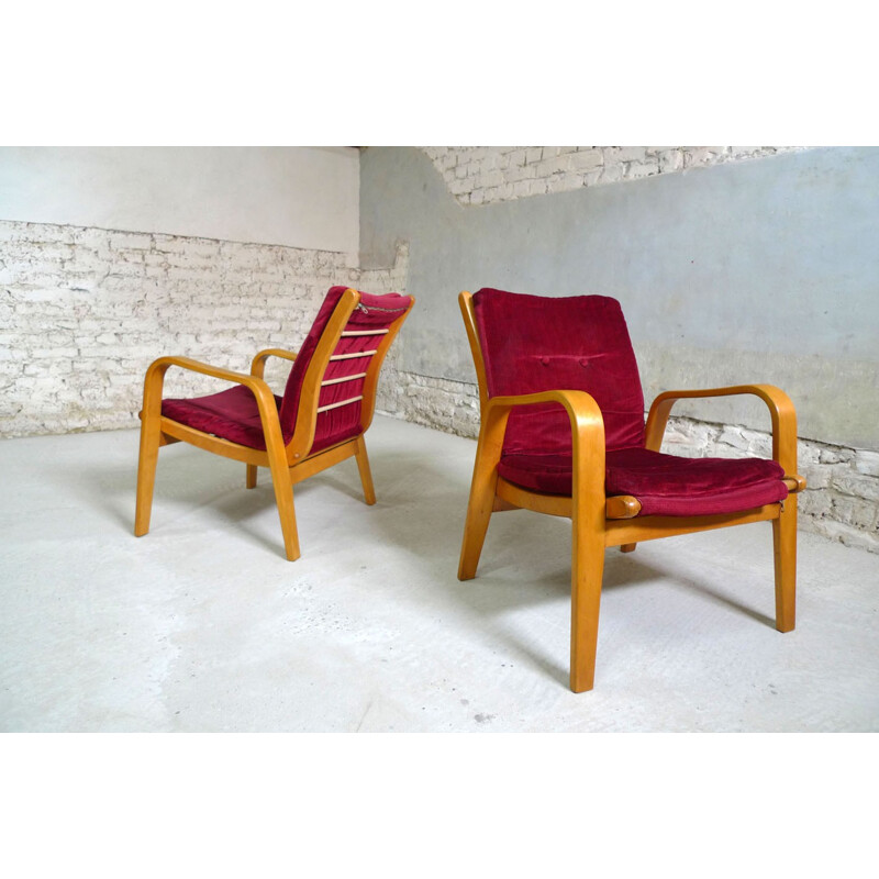 Suite de 2 fauteuils vintage par Cees Braakman pour Pastoe - 1950