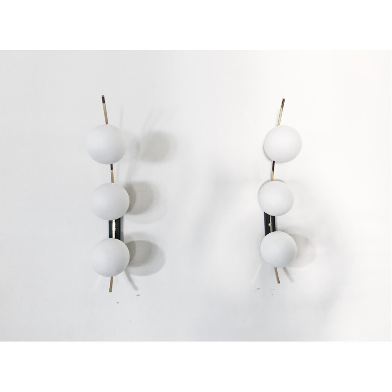 Large pair wall lights from the Lunel - 1960s