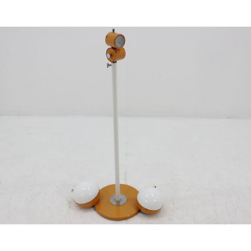 Vintage floor lamp with double magnetic diffuser by Josef Hurka - 1970s