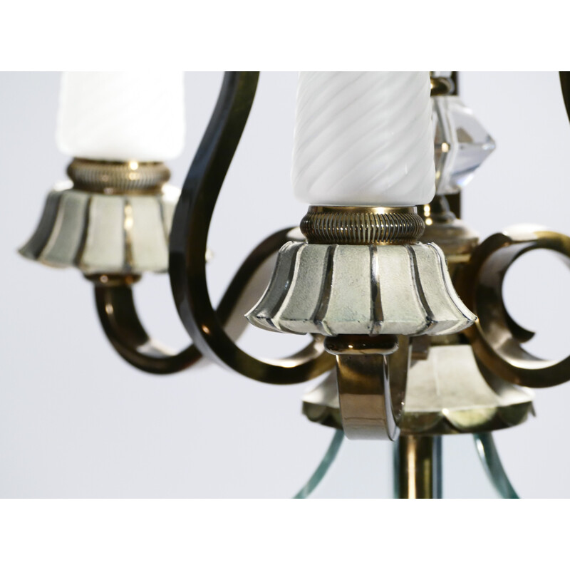 Vintage bronzen vloerlamp van Marius-Ernest Sabino, 1930