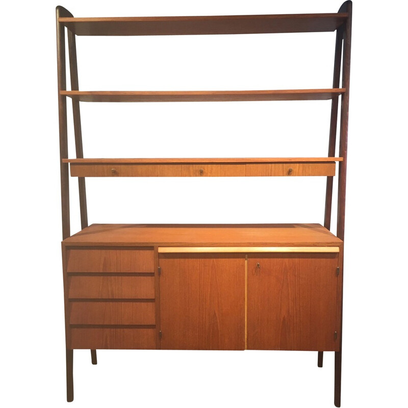 Vintage bookcase and sideboard in teak - 1960s