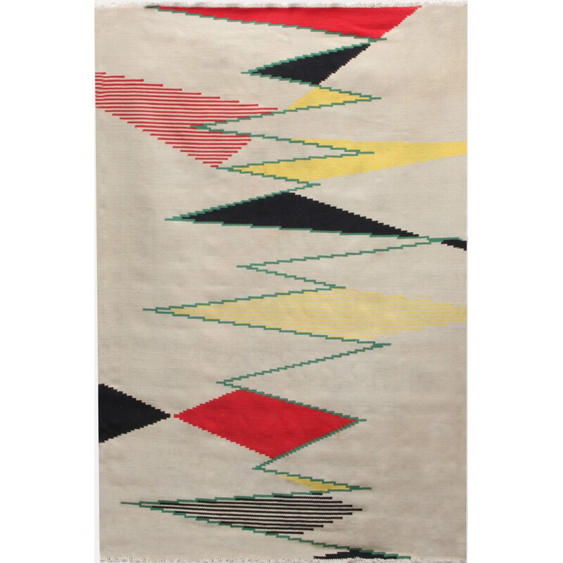 Large Czech Vintage Rug by Antonin Kybal - 1950s