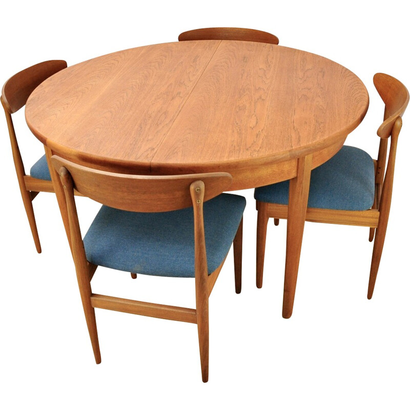 Ensemble de salon avec une table à repas et 4 chaises - 1960