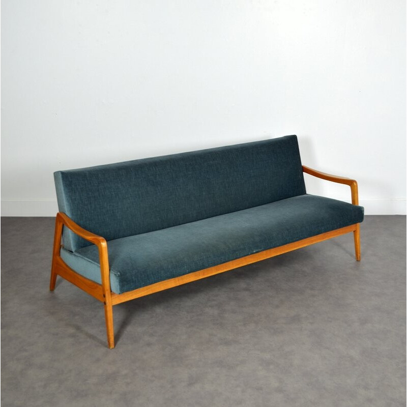 Vintage daybed sofa in beechwood - 1960s 