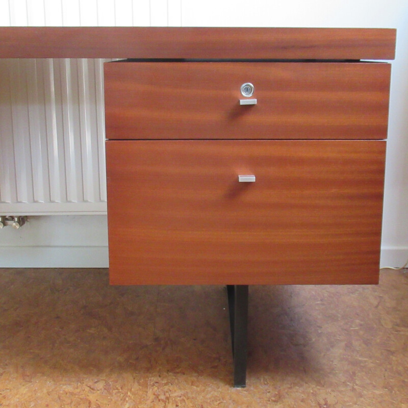 Vintage desk in mahogany by Pierre Guariche for Meurop - 1960s