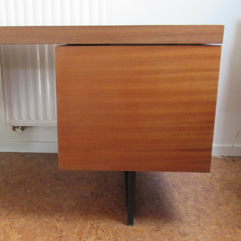 Vintage desk in mahogany by Pierre Guariche for Meurop - 1960s