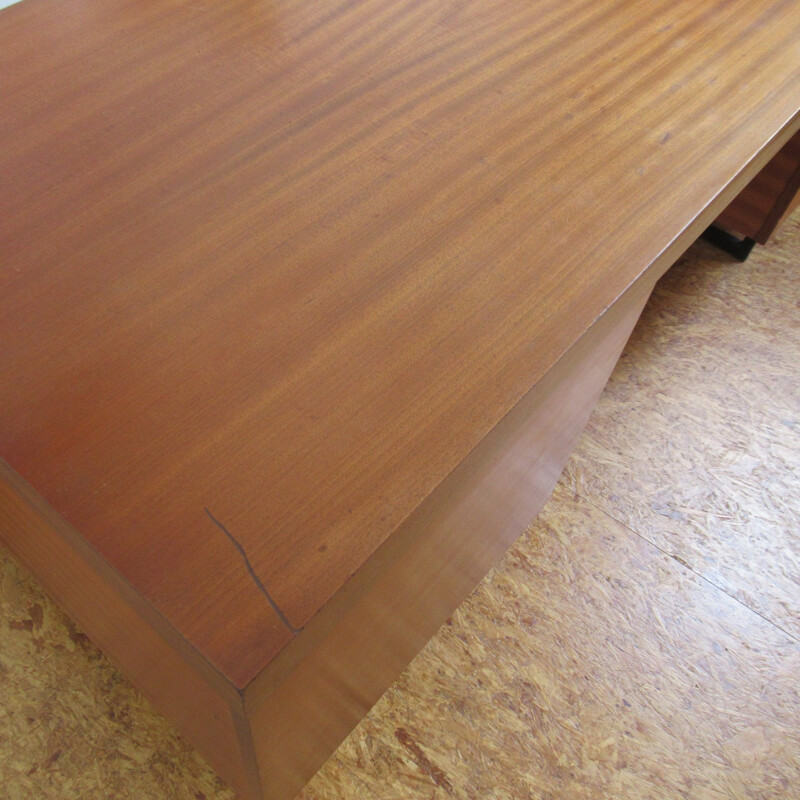 Vintage desk in mahogany by Pierre Guariche for Meurop - 1960s