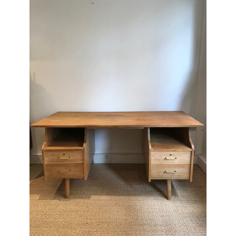 Vinateg French desk in wood - 1960s